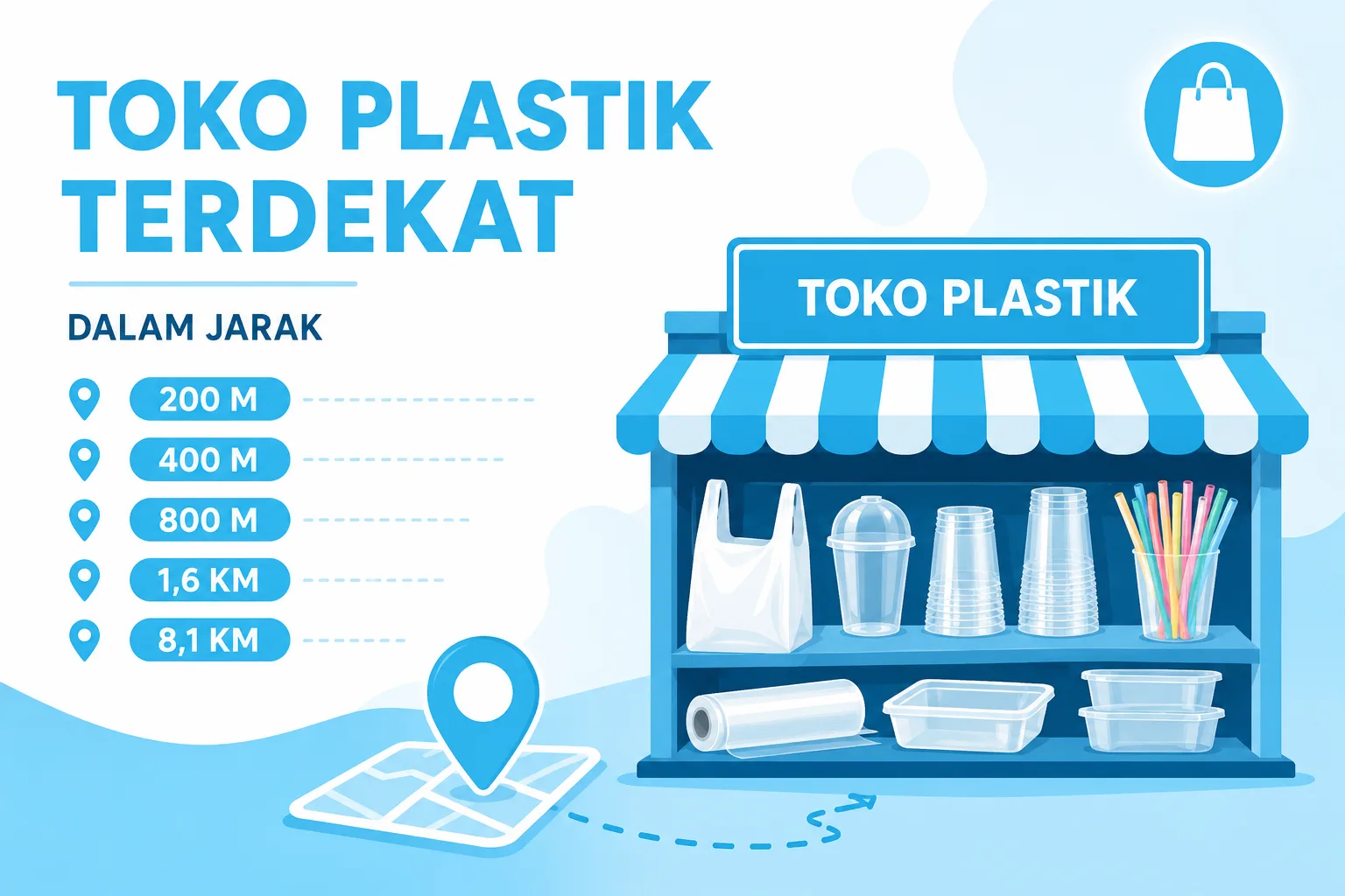 Toko Plastik Terdekat dalam Jarak 200 M hingga 8,1 KM